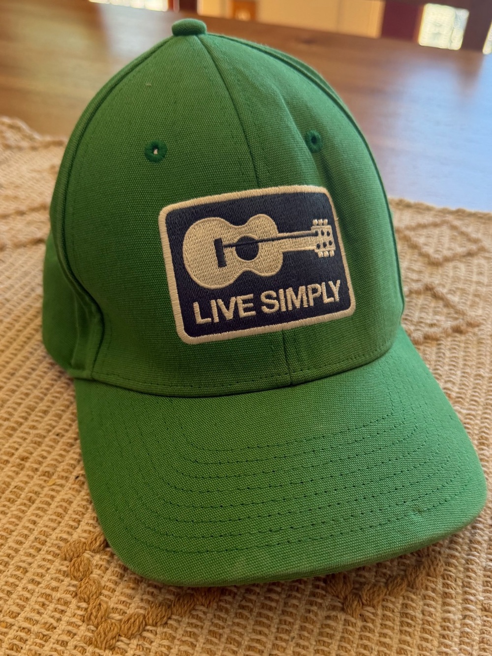 Patagonia Green 'Live Simply' Guitar Patch Baseball Cap